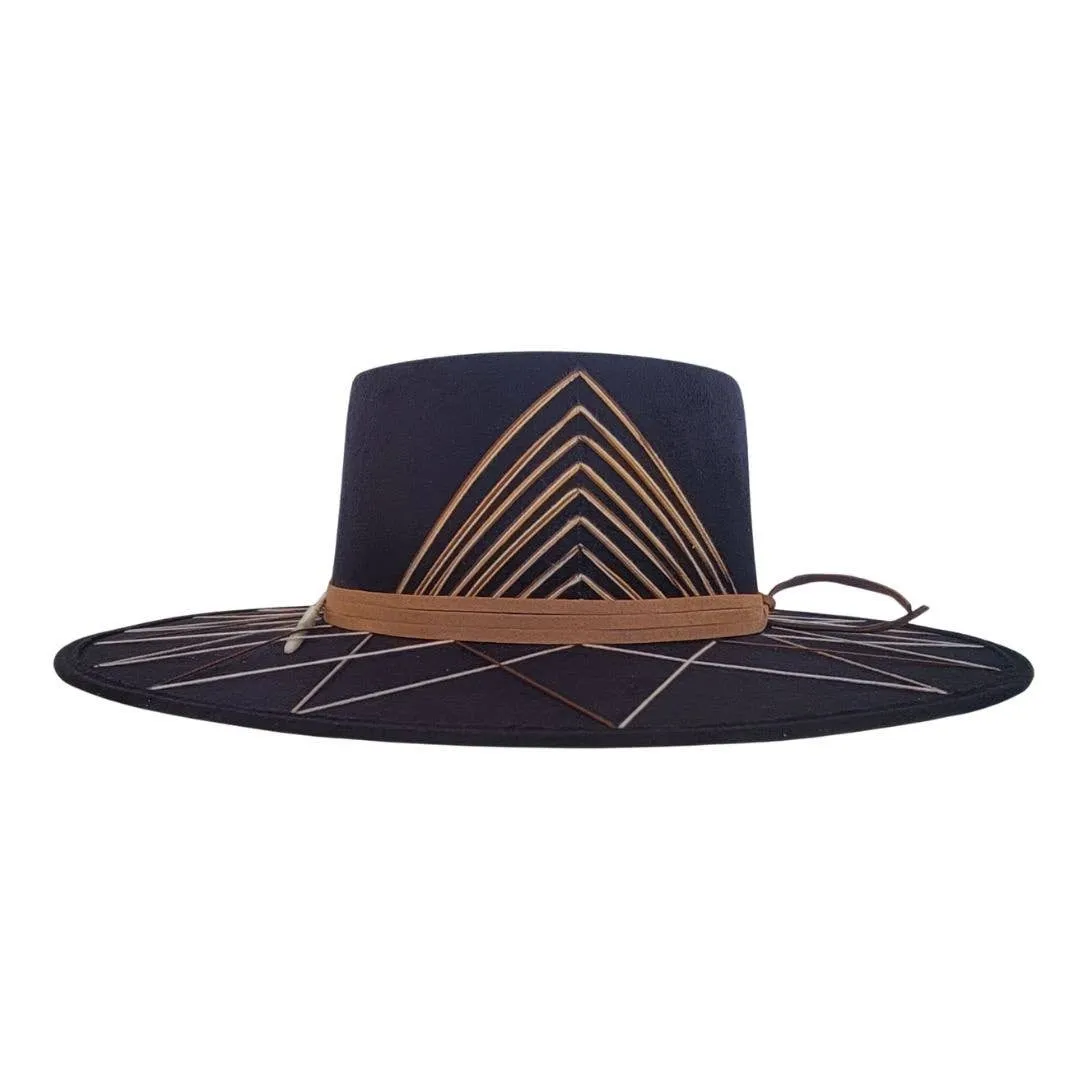 Marcelo Gambler Crown Hat  : Black