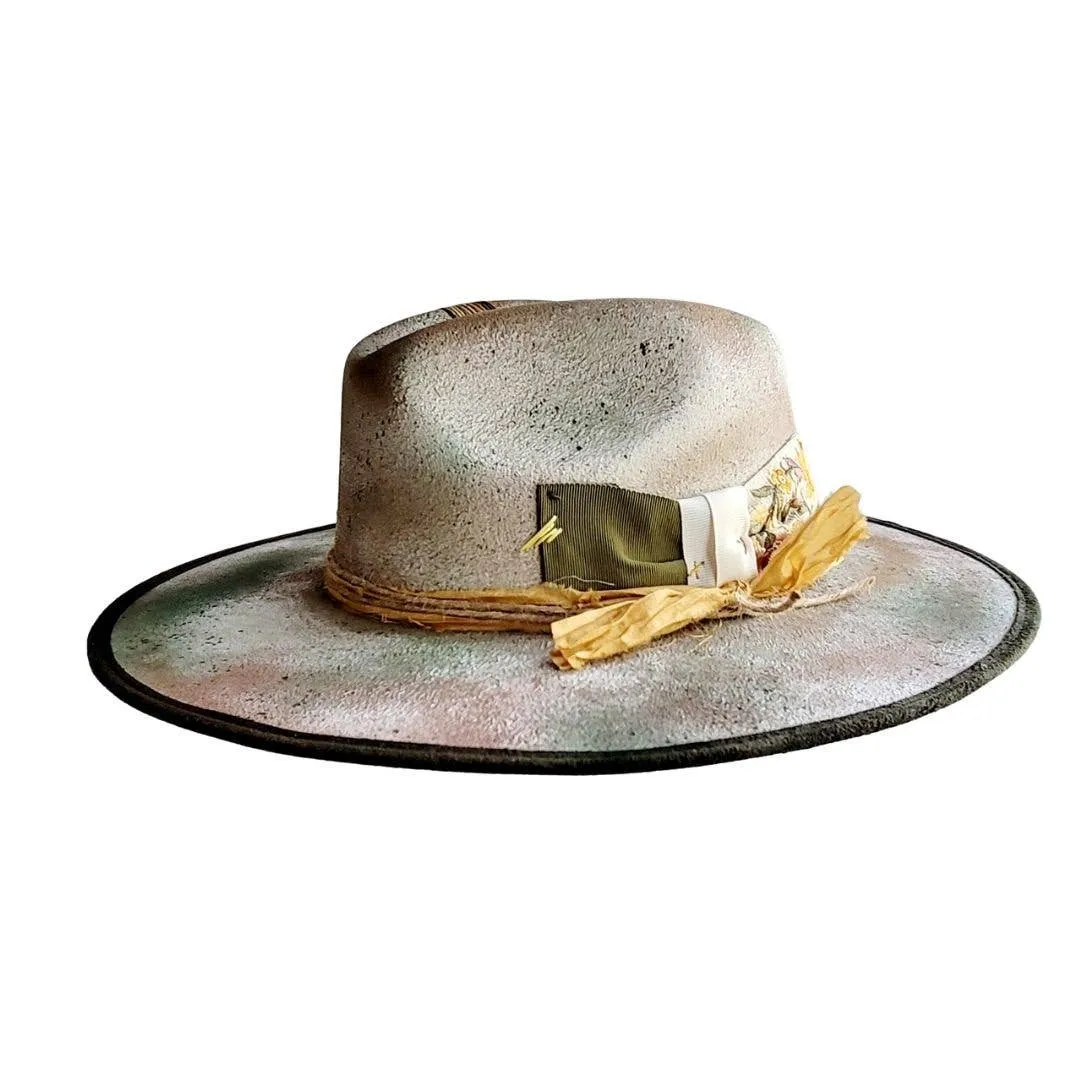 Maximus Western Hat : Beige/Green
