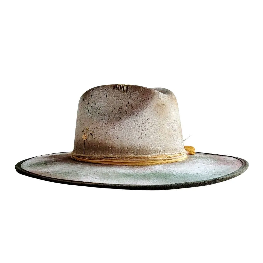 Maximus Western Hat : Beige/Green