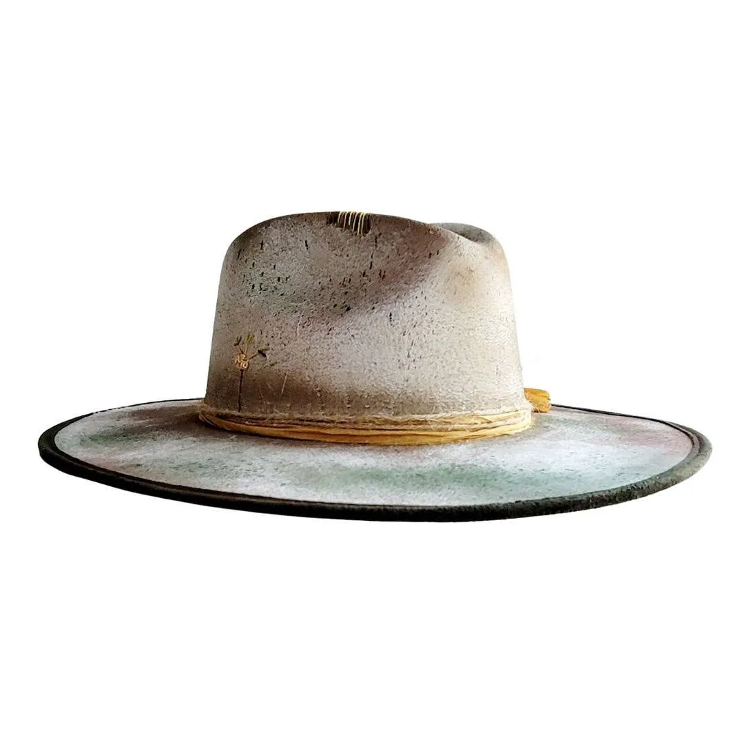 Maximus Western Hat : Beige/Green
