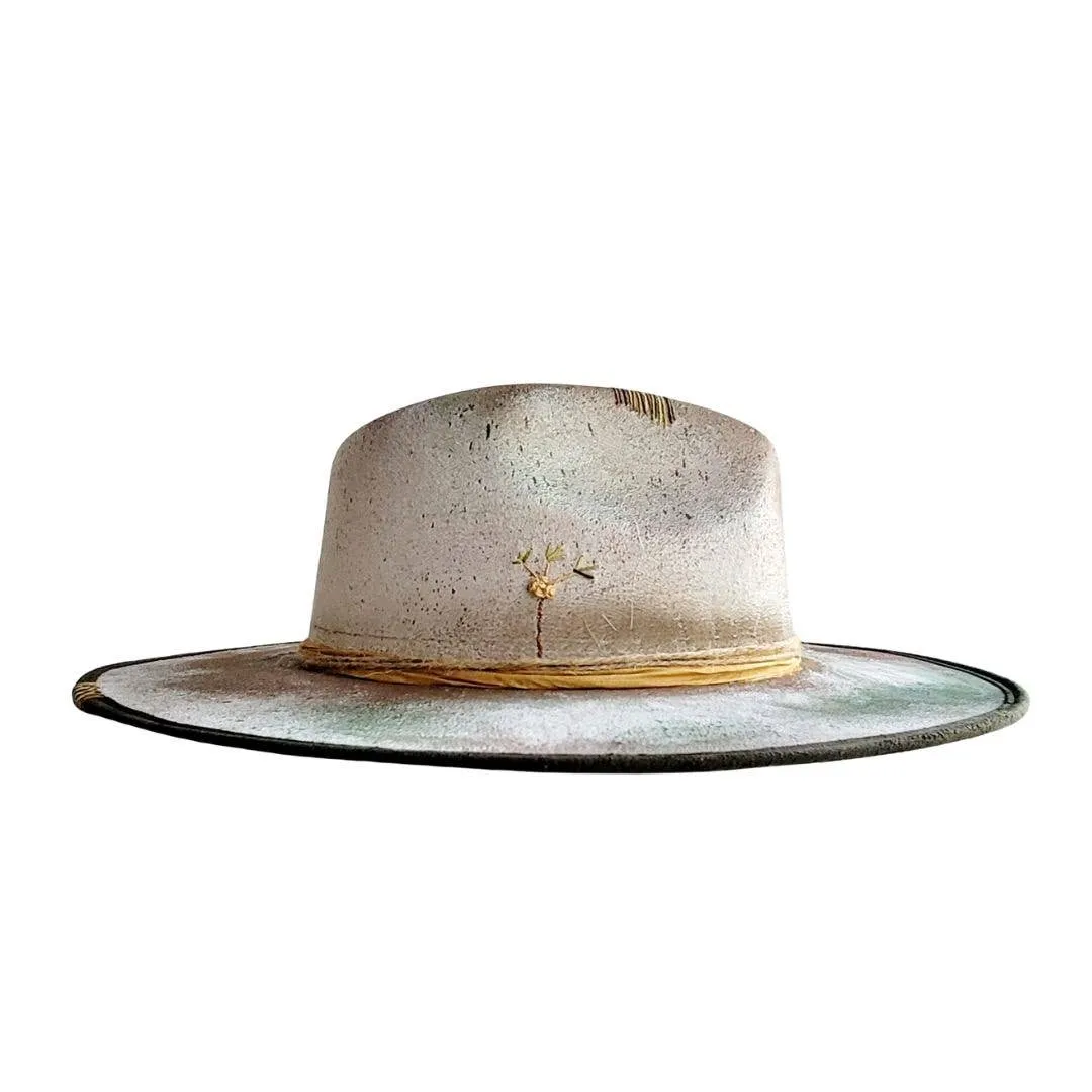 Maximus Western Hat : Beige/Green