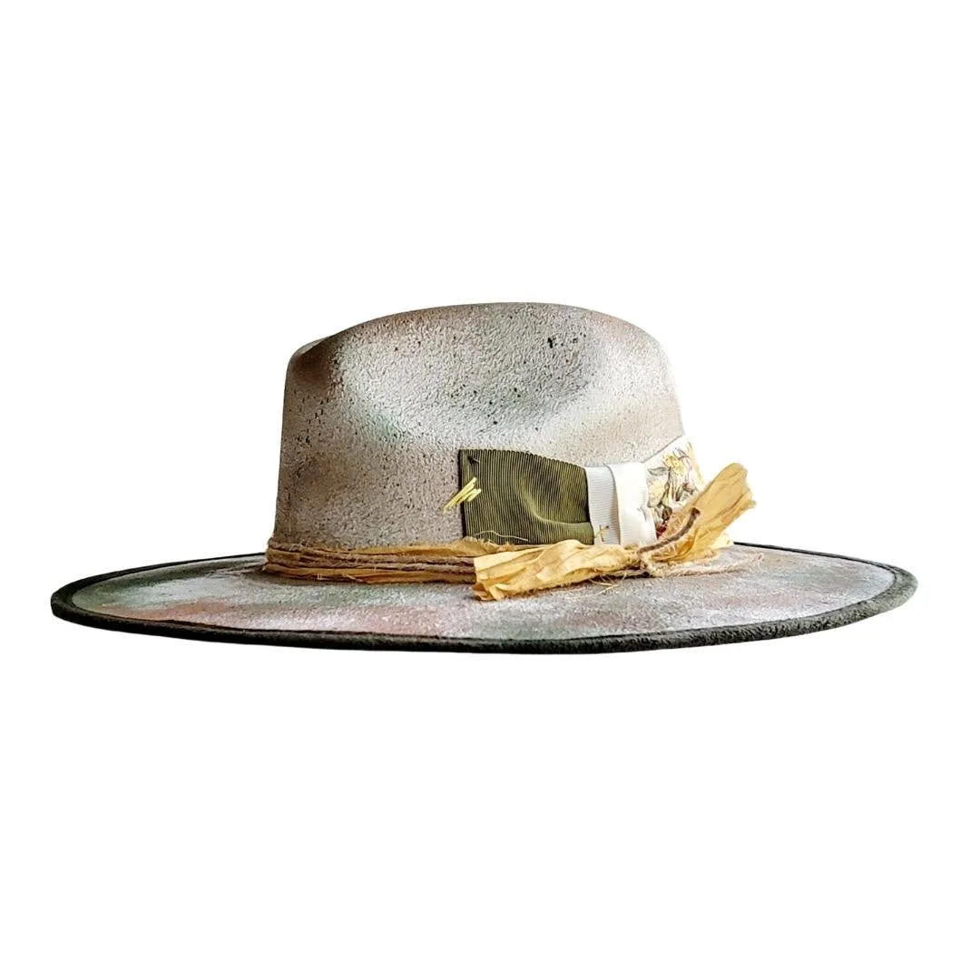 Maximus Western Hat : Beige/Green