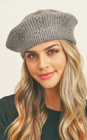 MH0083 SOLID COLOR KNIT BERET HATS