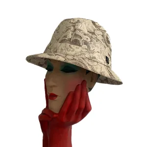 New Philip Treacy London laser cut lace trilby cloche hat