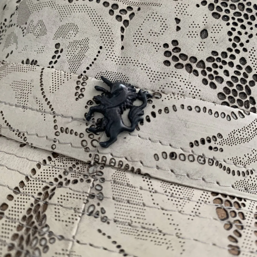 New Philip Treacy London laser cut lace trilby cloche hat