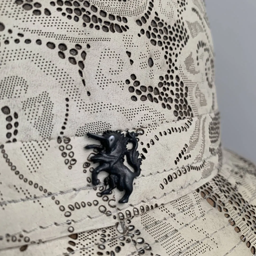 New Philip Treacy London laser cut lace trilby cloche hat