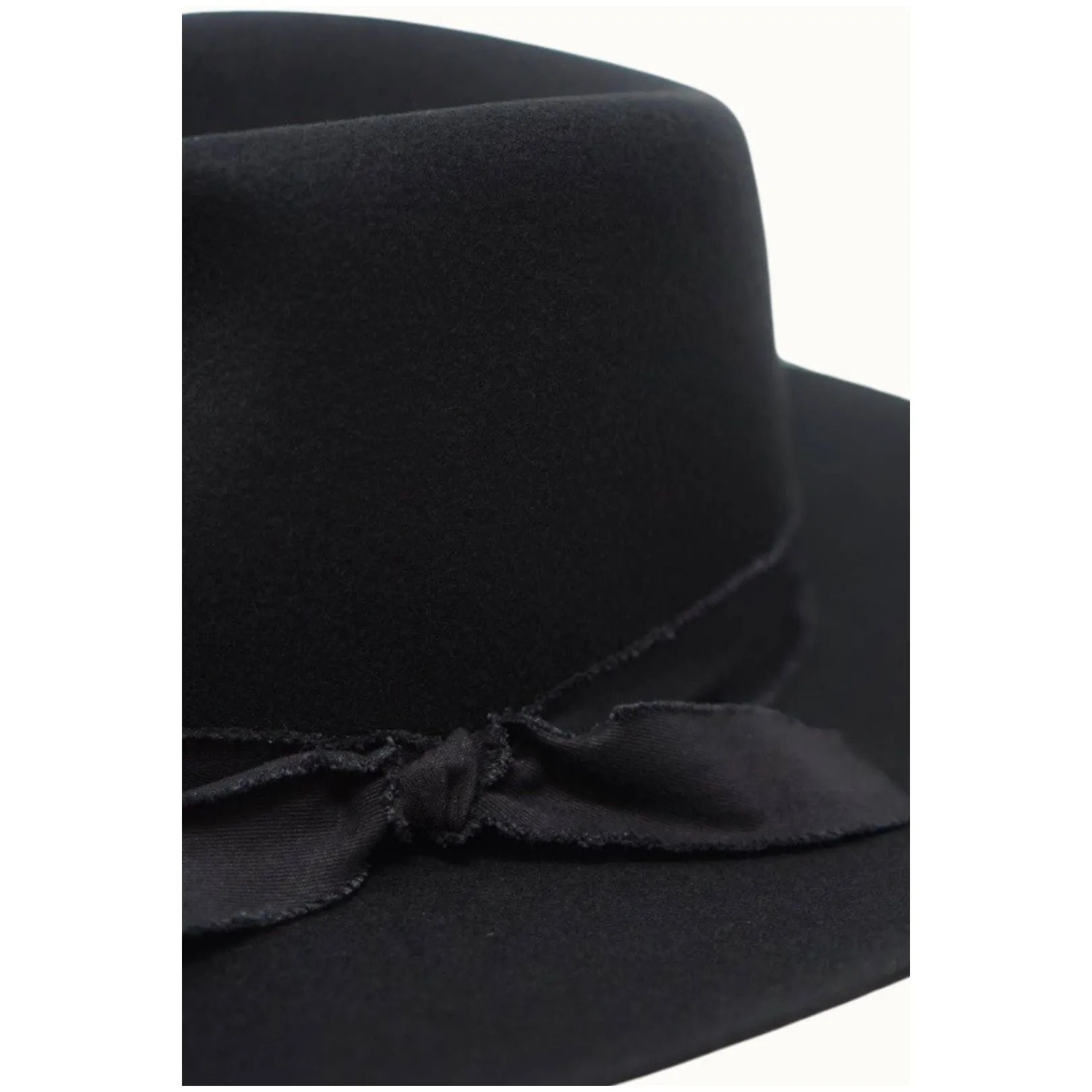 Olive & Pique - KAIA - 100% Wool Felt Rancher, Satin Lined, Unisex, Black Hat