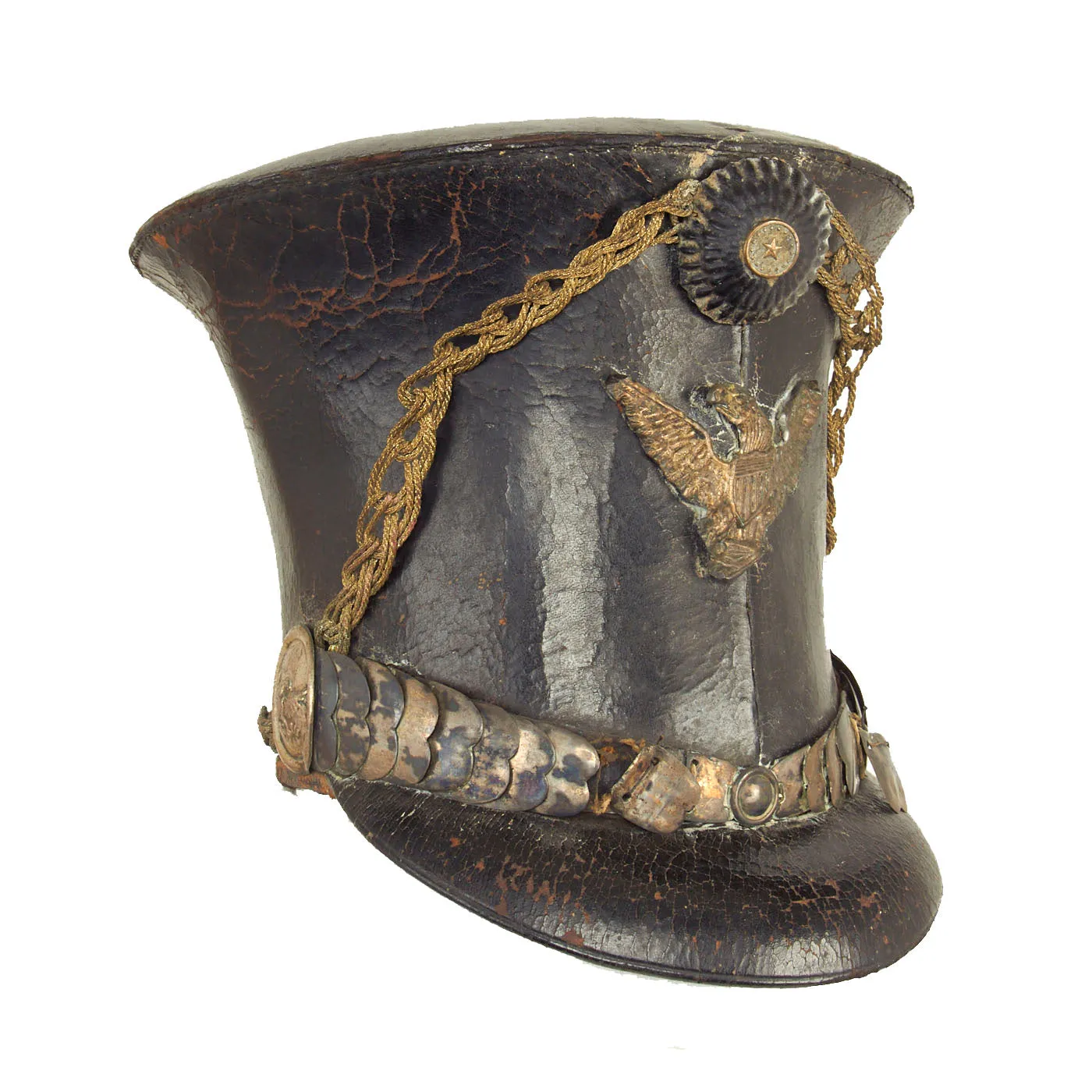 Original U.S. Seminole Wars Era Model 1824 Bell Crown “Tar Bucket” Shako