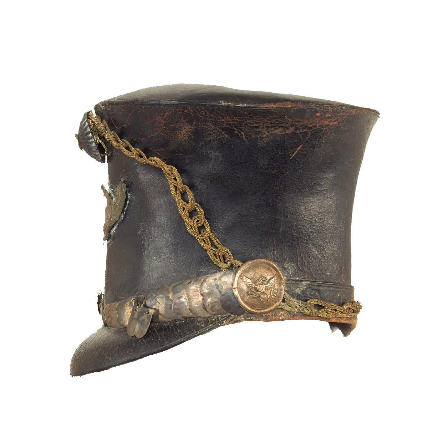 Original U.S. Seminole Wars Era Model 1824 Bell Crown “Tar Bucket” Shako