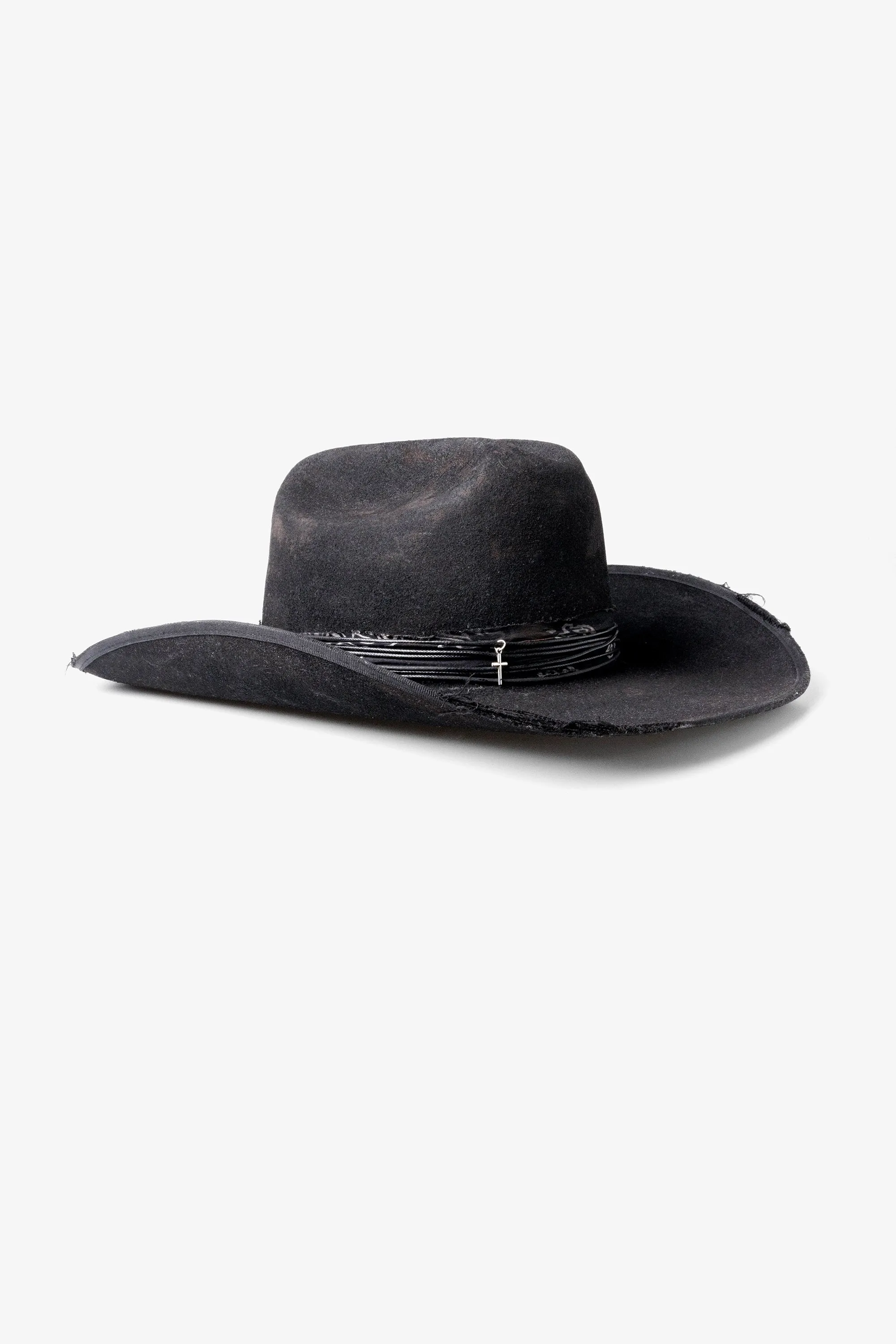 OUTLAW COWBOY HAT | HEAVY RELIC BLACK