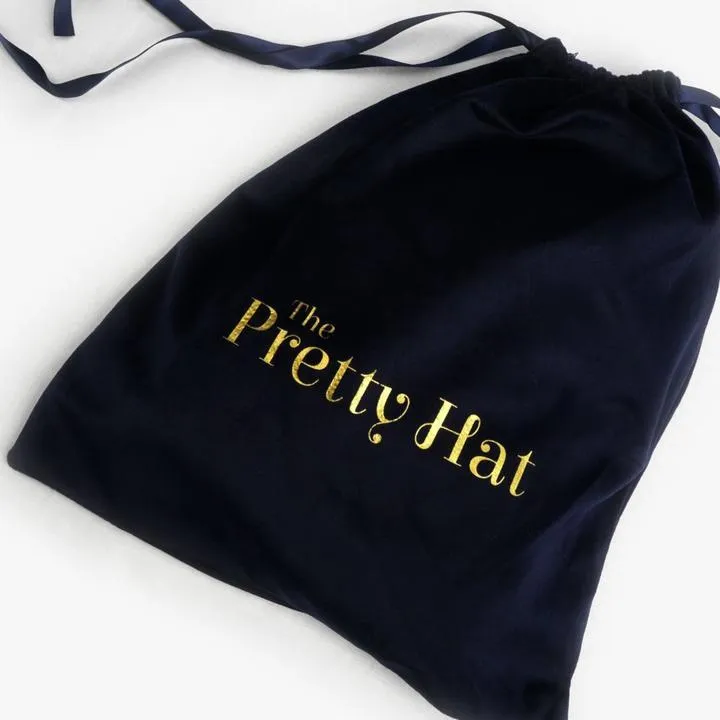 Phoebe Bow Back Beret - Navy