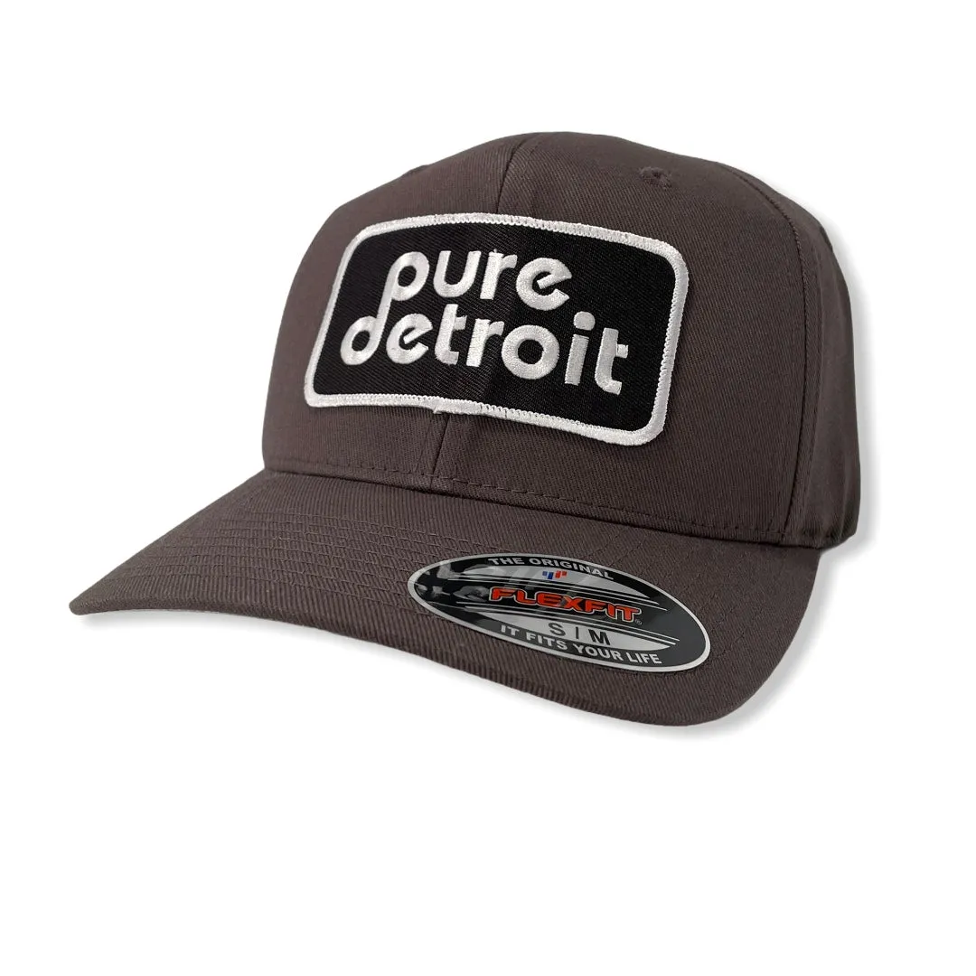 Pure Detroit Twill Flex Cap / Charcoal