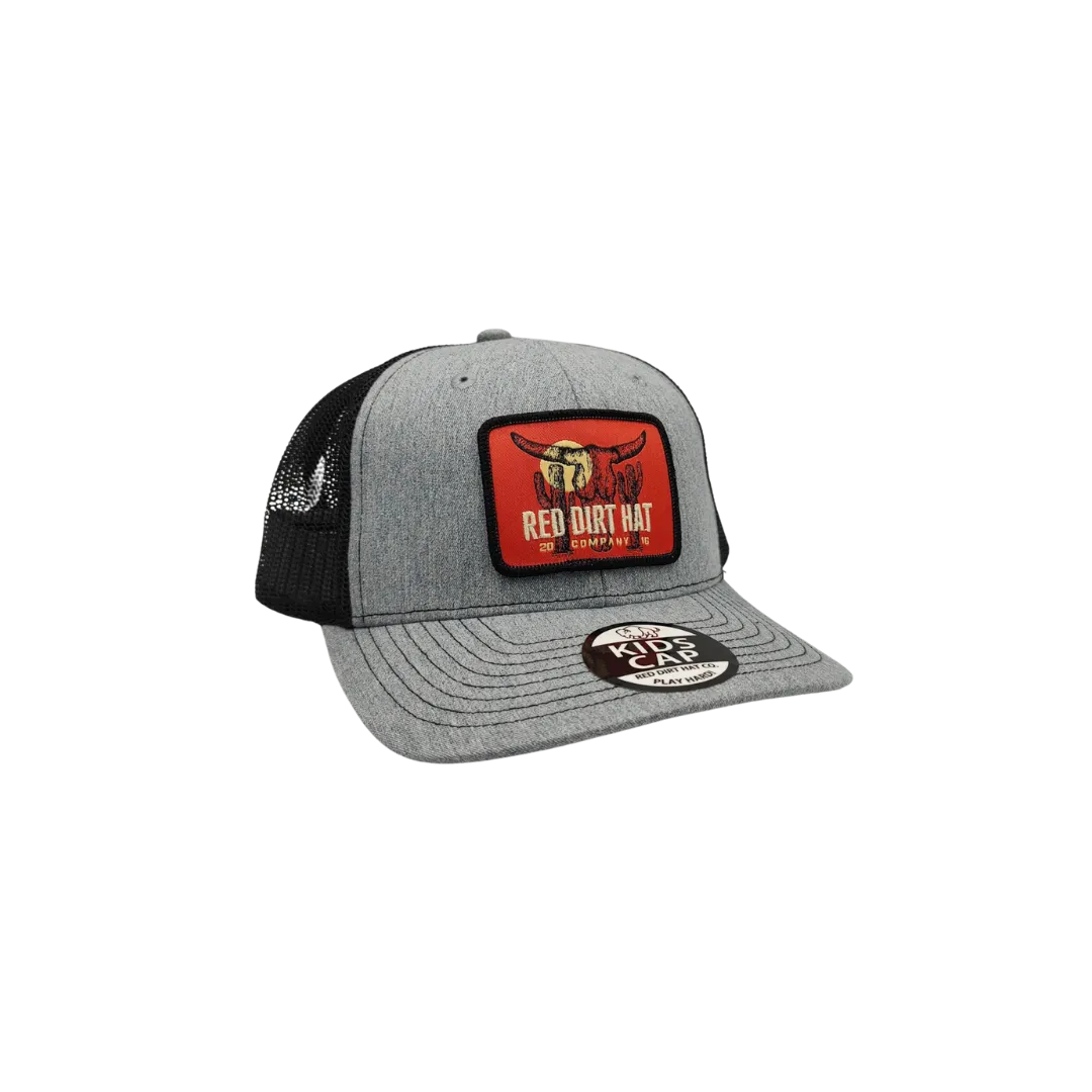 Red Dirt Hat Kid's Youth Boone Heather Grey Black Cap
