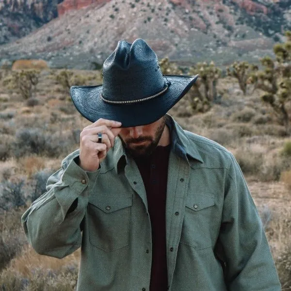 Resistol Jason Aldean Palm Leaf Cowboy Hat - Asphalt