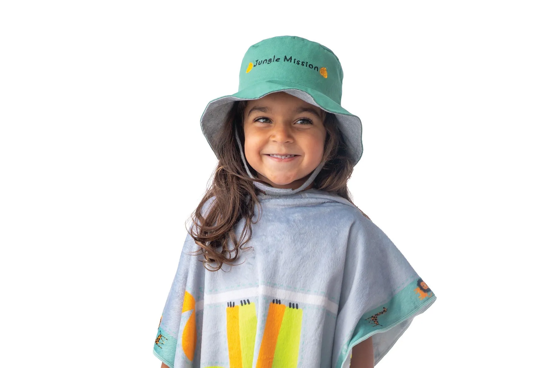 Reversible Baby & Kids Sun Hat - Tiger & Safari Truck