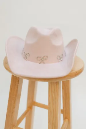 Rhinestone Bow Western Hat
