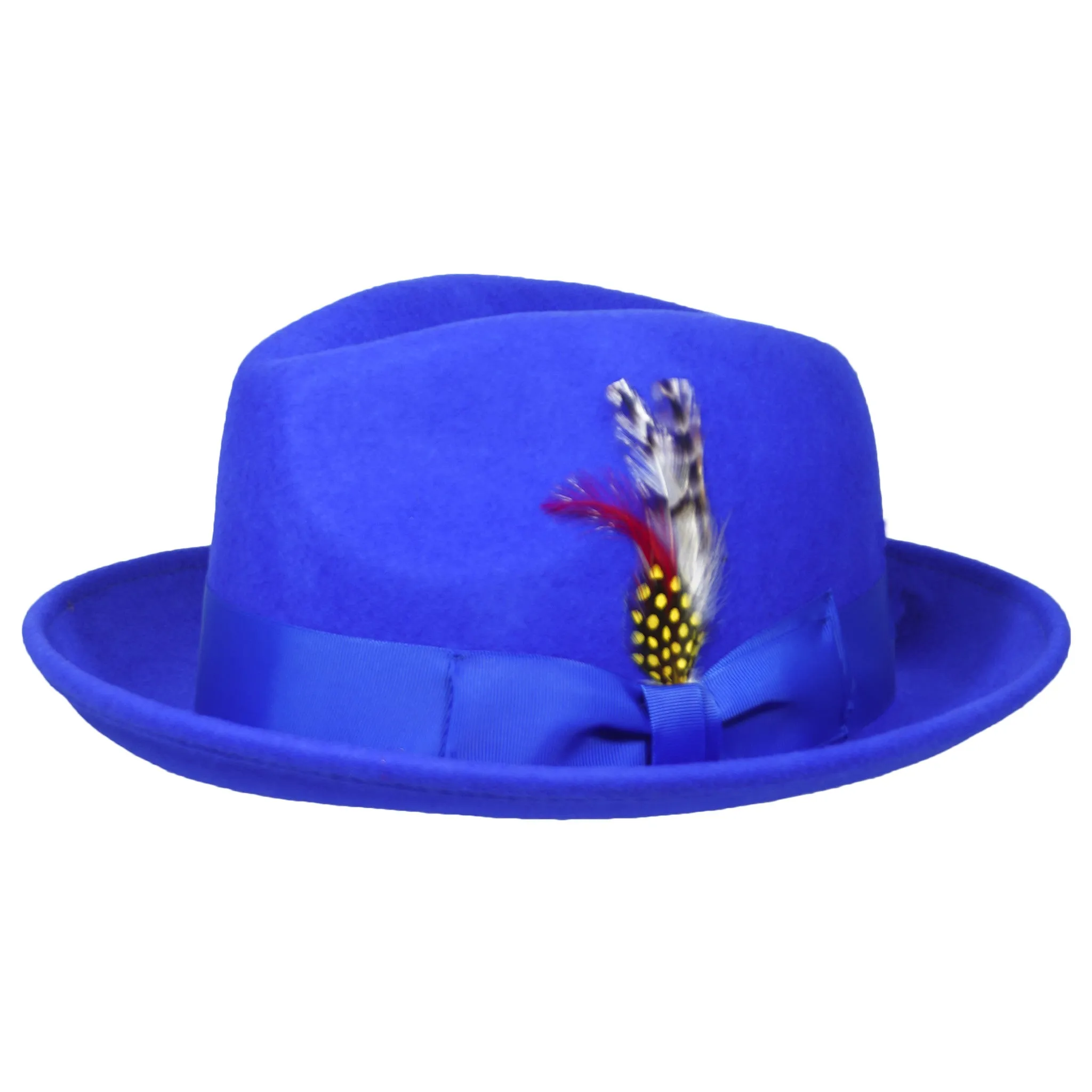 Royal Blue Felt Fedora