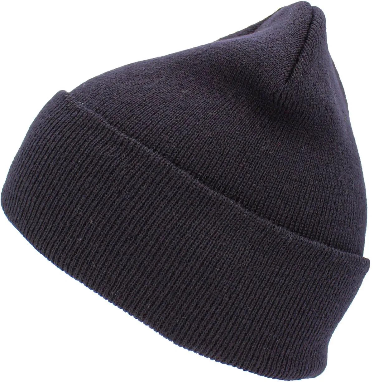 Solid Long Beanie - Made In USA: BLK