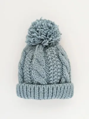 Surf Blue Cable Beanie Hat Baby & Kids