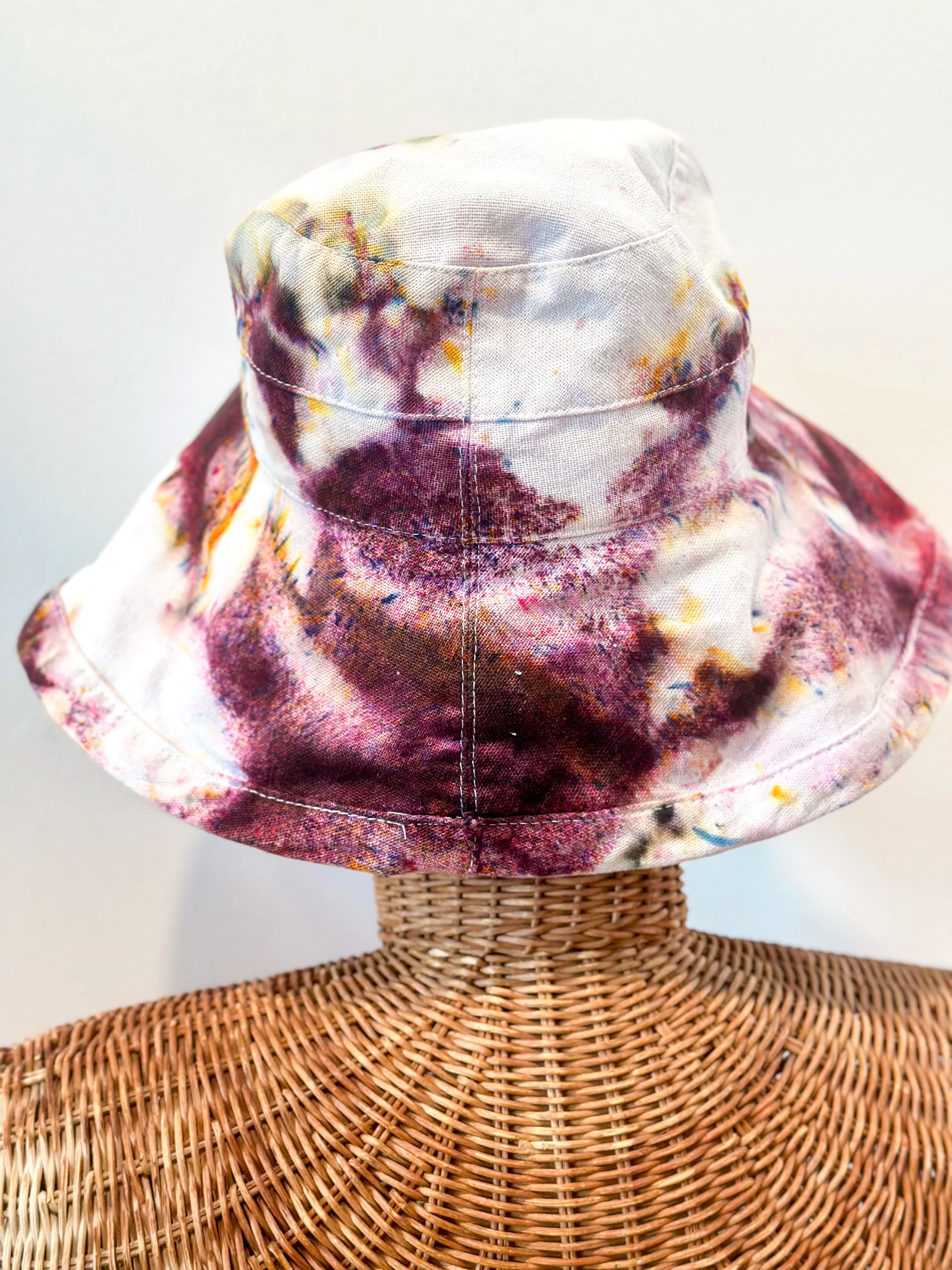 Upcycled Ice Dye Bucket Hat