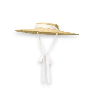 Wide Brim Ribbon Necktie Straw Sun Hat